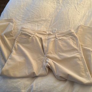 Loft Modern Skinny Lightweight Corduroy Jeans in Cream